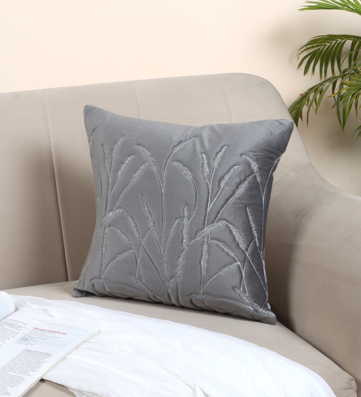 Grey Cushion Cover - 45×45 cm | SORA & STONE