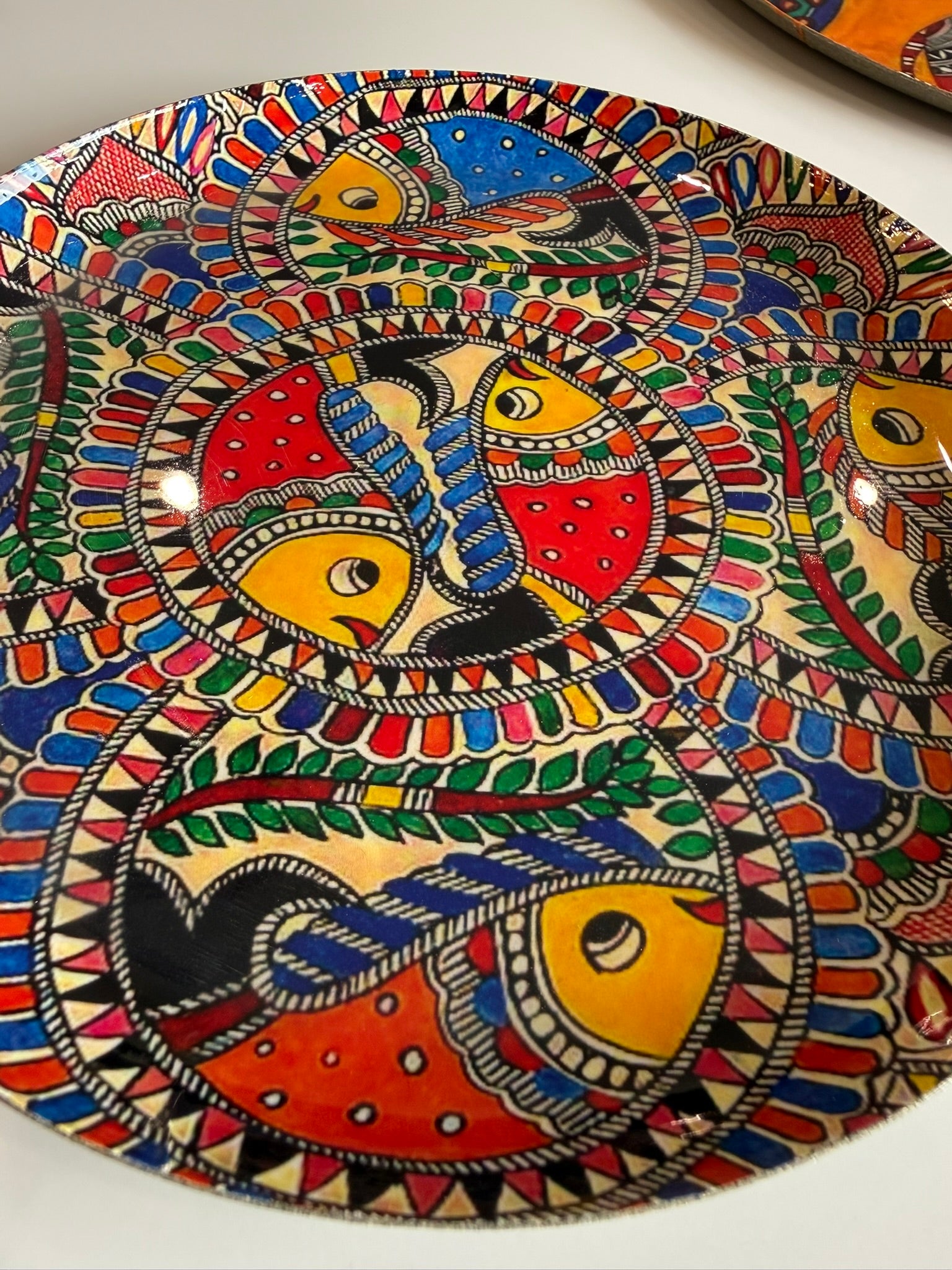 Meena Decorative Plate Set - Wall & Table Décor | Powder Coated Iron