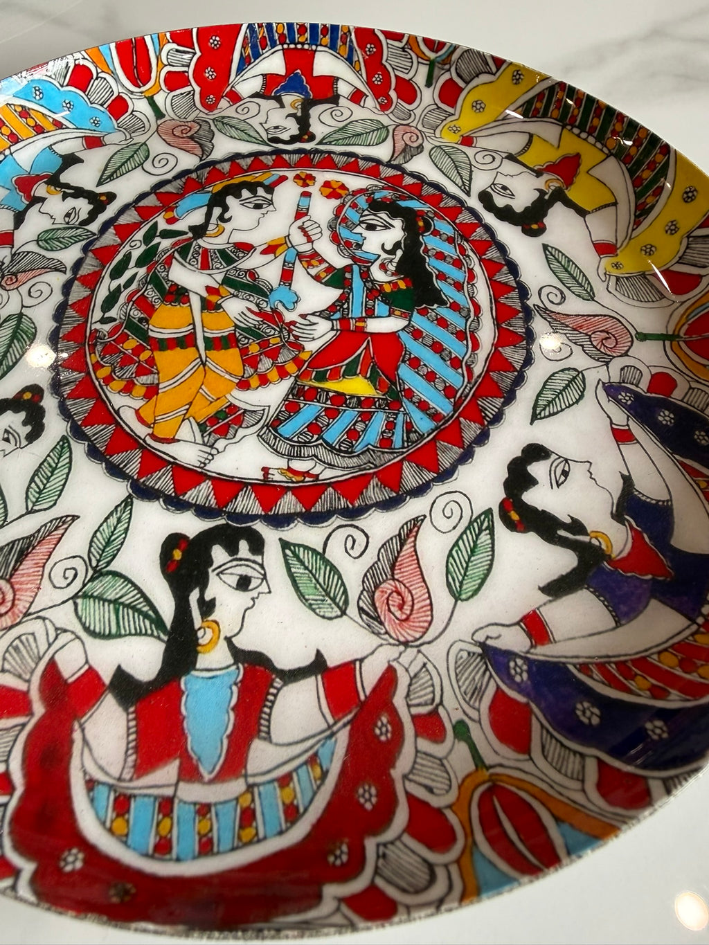 Meena Decorative Plate Set - Wall & Table Décor | Powder Coated Iron