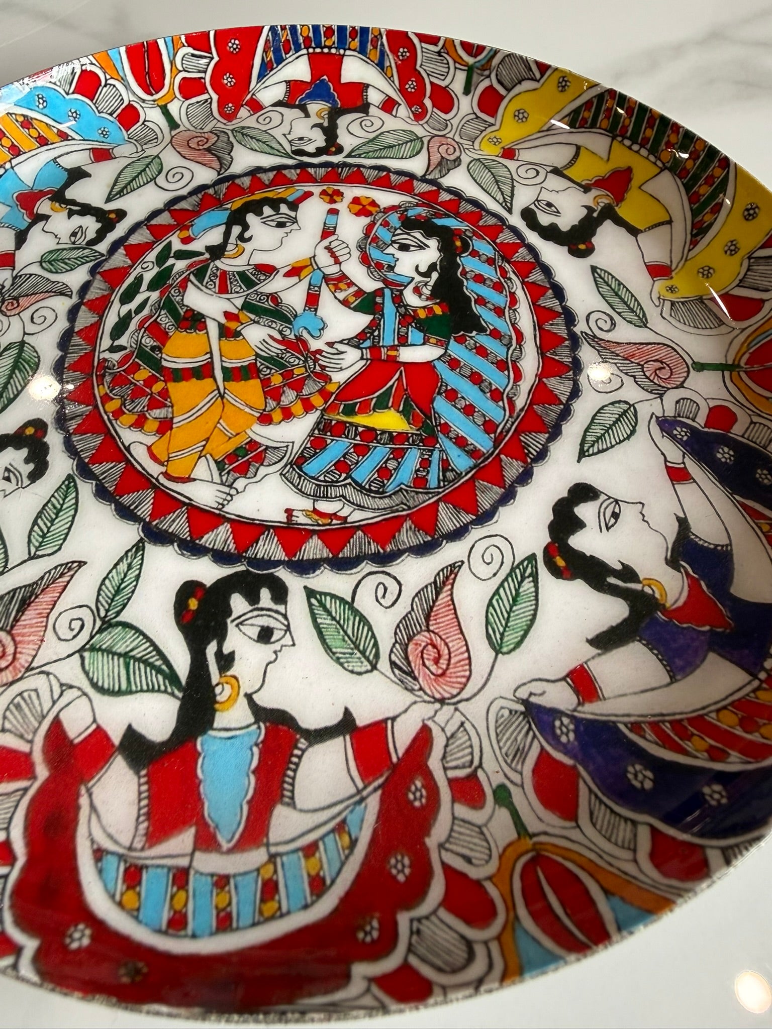 Meena Decorative Plate Set - Wall & Table Décor | Powder Coated Iron