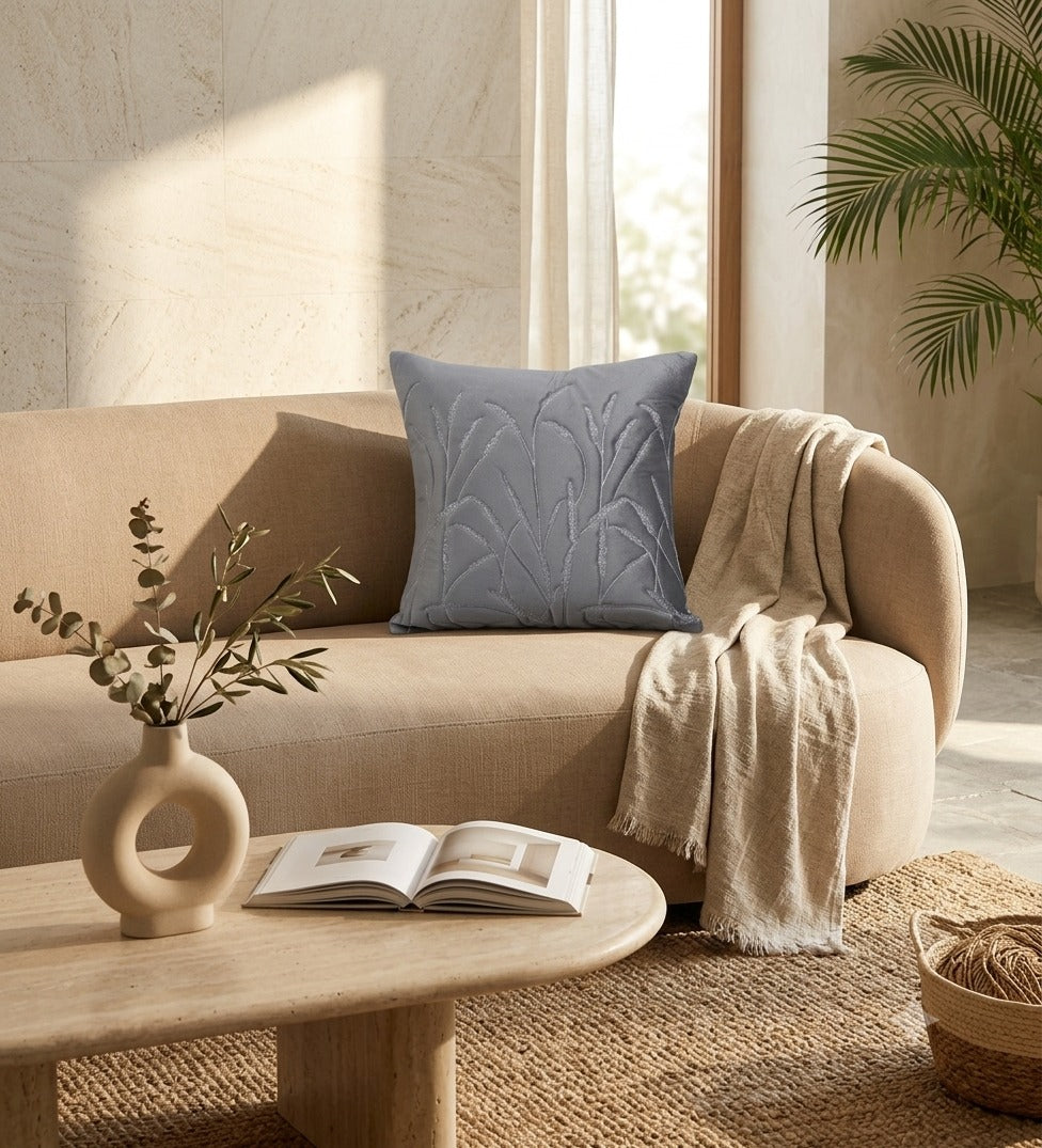 Grey Cushion Cover - 45×45 cm | SORA & STONE