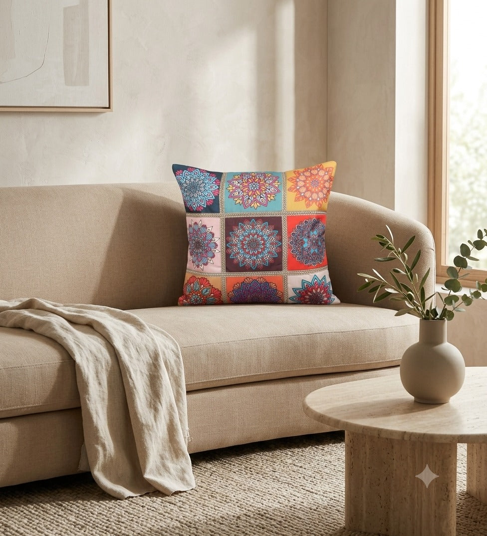 Multipattern Cushion Cover - 45×45 cm | SORA & STONE