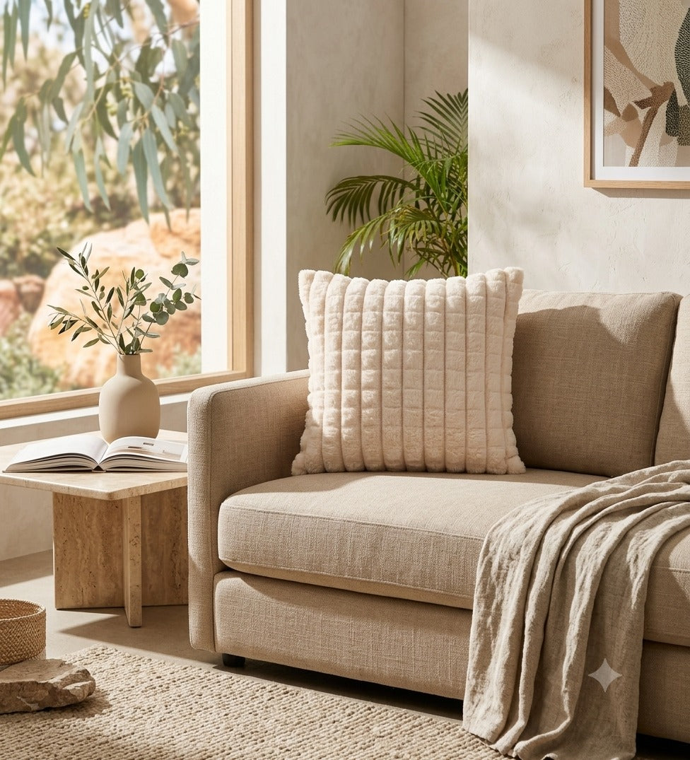 White Cushion Cover - 45×45 cm | SORA & STONE